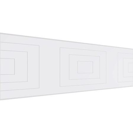 Ekena Millwork Set of Four Panels for 94 1/2"W x 28 1/4"H Mid Century Modern Fretwork Wainscot Wall Paneling WPKP14X01X47MCM